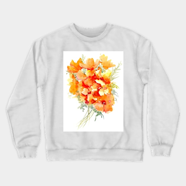 Californian Poppies Crewneck Sweatshirt by surenart